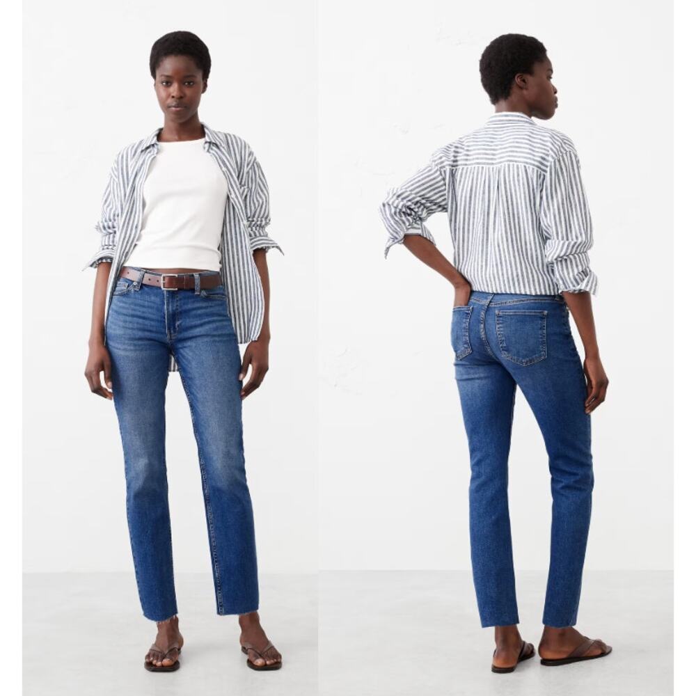 Banana Republic Mid-Rise Slim Raw-Hem Jean women's‎ Size 34/18 Tall